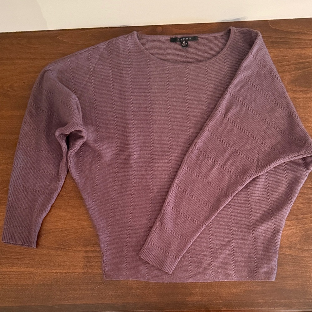 Cyrus Purple Crew Neck Sweater
